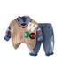 Spring and autumn boys casual sweater waistcoat set of three